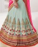 wedant FAshion Wedding Heavy Work Dulhan Collection Self Design Lahengha Choli Pearl Grey & Golden Grey